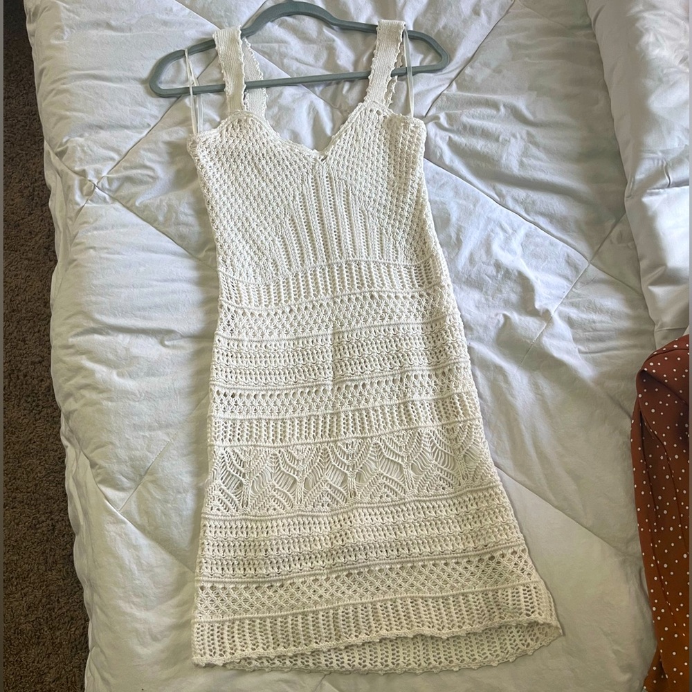 Crochet mini dress